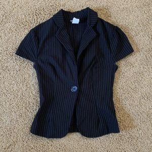 pinstripe blazer